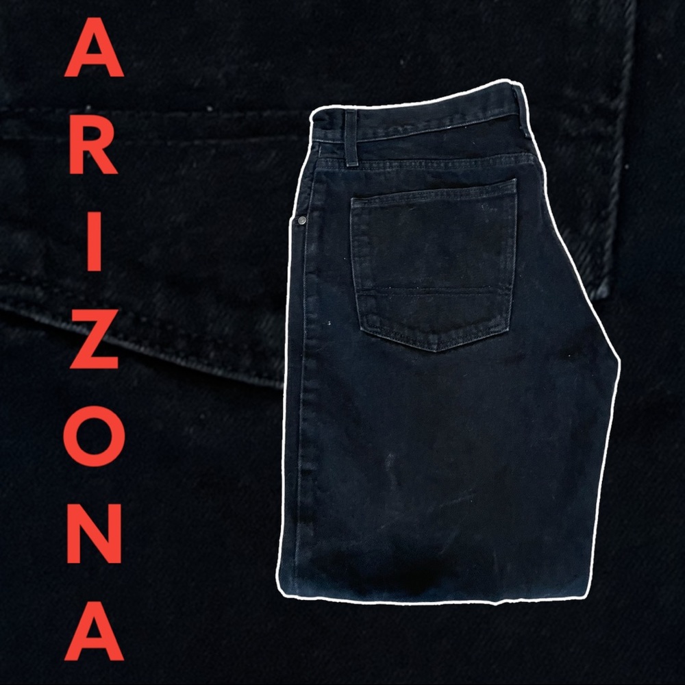 Arizona relaxed straight black jeans W36 L30